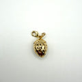Gold Strawberry Pet Charm