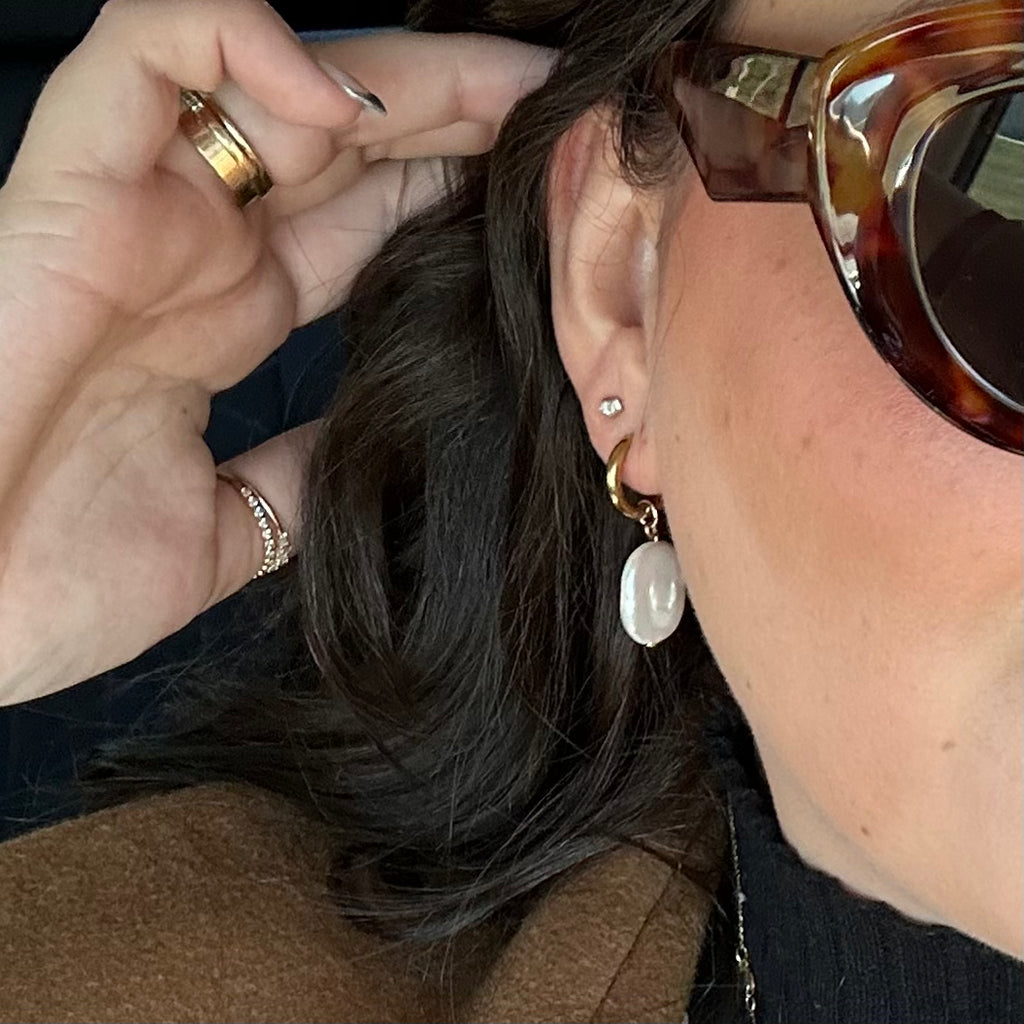 Fresh Water Pearl Gabby Hoops